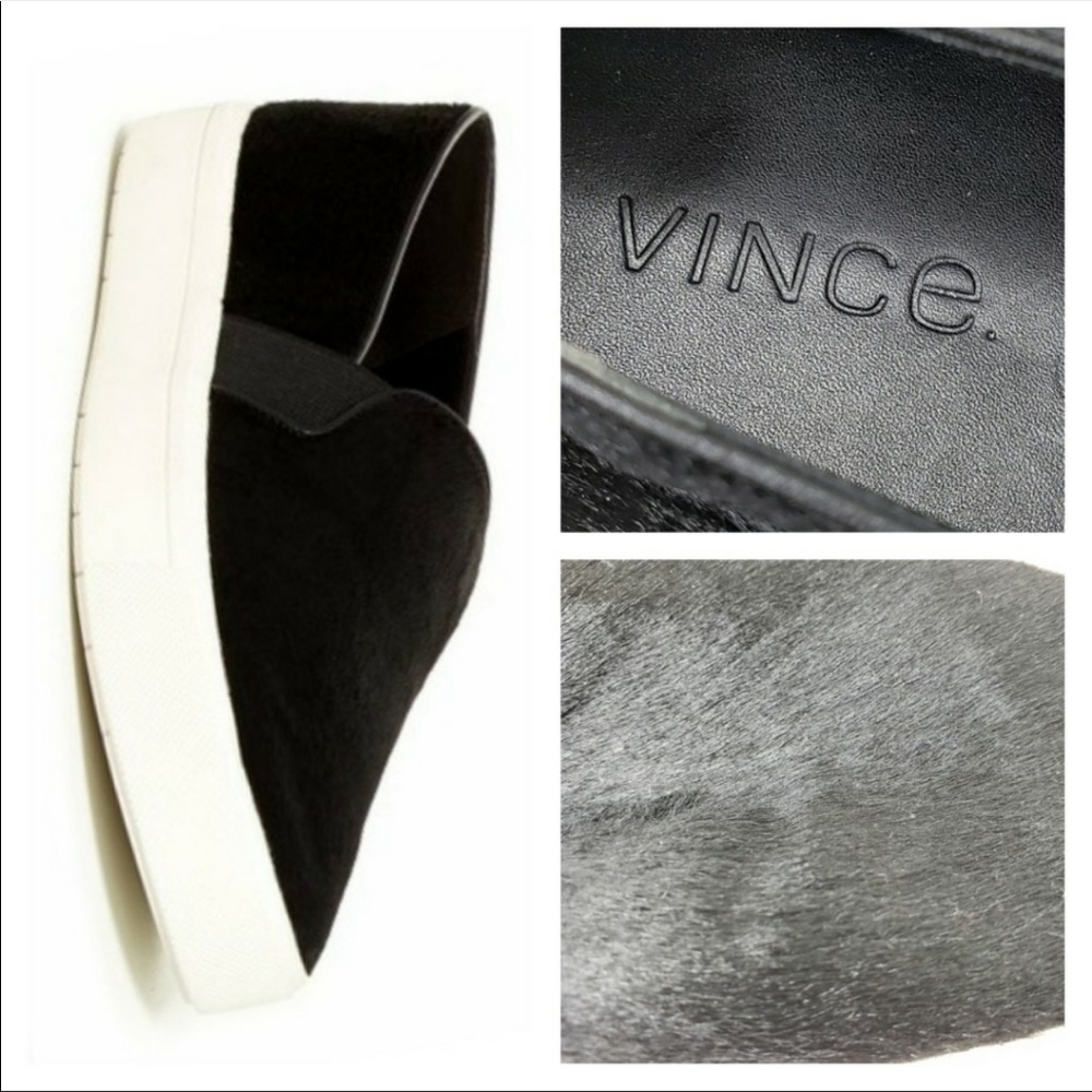 NWOT Vince Berlin Calf Hair Slip On Sneakers